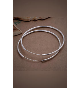 Sterling Silvery Elegant Korean Minimalist Versatile Hoop