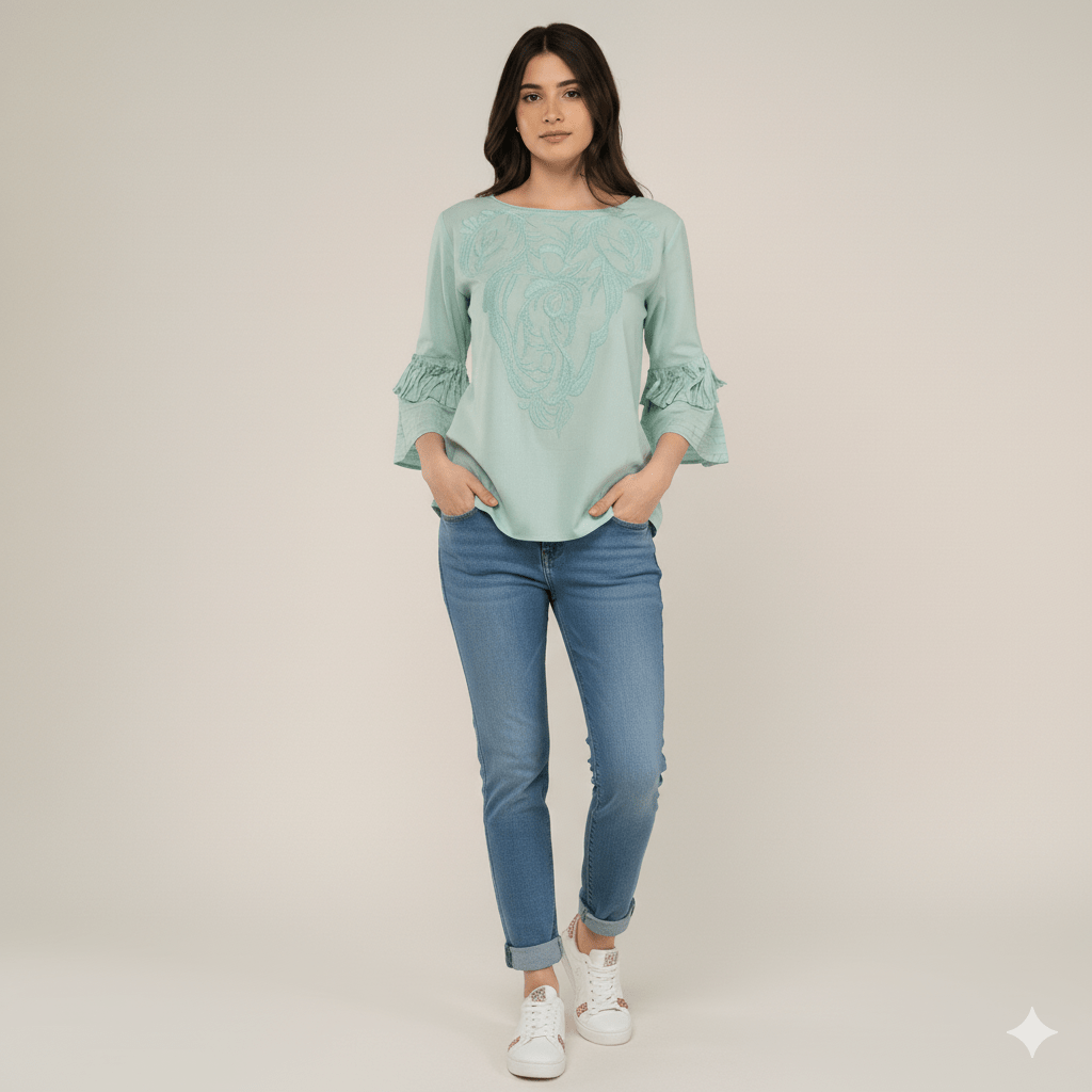 mint green top