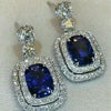 Surrounding Layer Cushion Drop Earrings