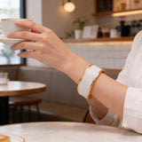 Hammered Enamel Open Bangle
