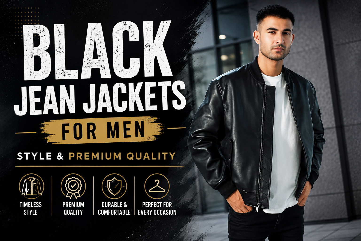 black jacket premium quality made in pakistan by 57brand