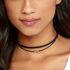 Minimalist Double-Layer Faux Leather Choker