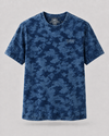 Two Tone Unisex Camo Indigo Tee in 100% Cotton