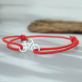 Men's Red Braided Charm Bracelet