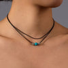 Bohemian Double-Layer Turquoise Pendant Necklace