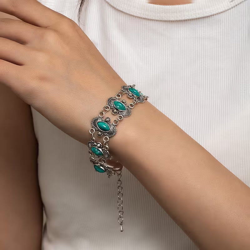 Vintage Bohemian Turquoise Bracelet