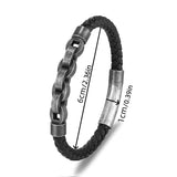 Men's Braided Faux Leather Bracelet