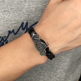 Men’s Double Braided Faux Leather Bracelet