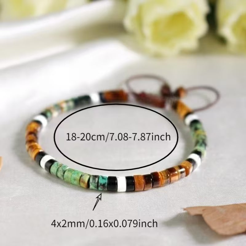 Tiger Eye & African Turquoise Bracelet