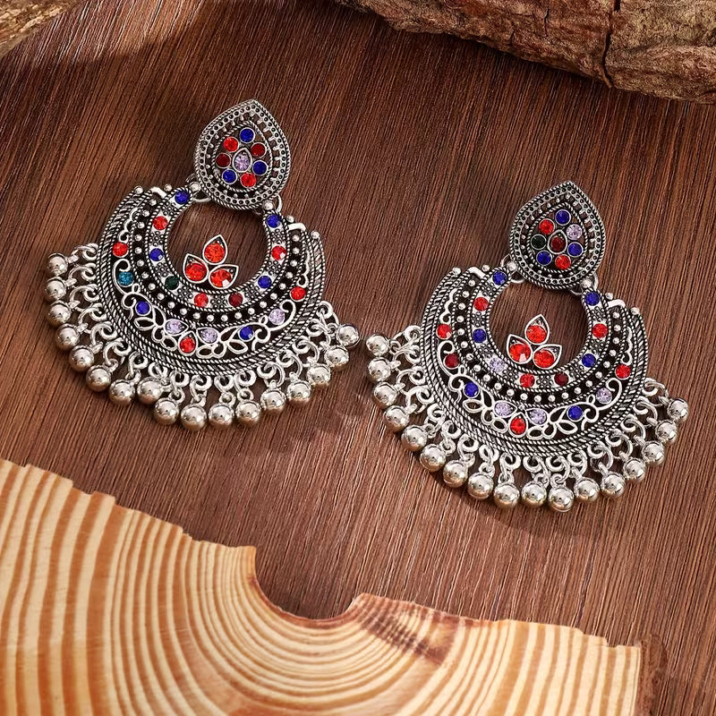 Vintage Ethnic Tassel Pendant Earrings