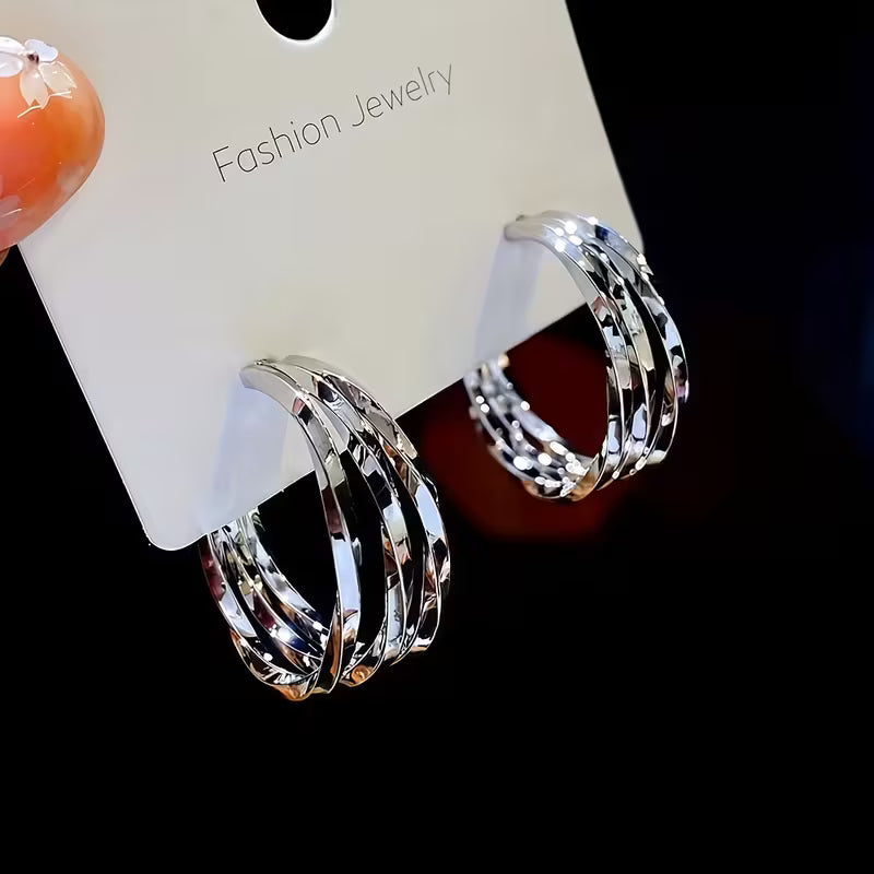 Stainless Steel Golden hoop earrings