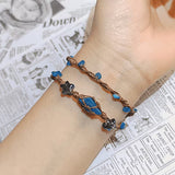 Deep Blue Raw Stone Bracelet