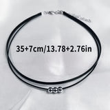 Minimalist Double-Layer Faux Leather Choker
