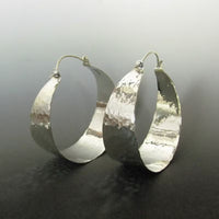 Extra Large Silvery Color Hoop Earrings