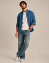 Men's 3D mini-waffle 100% cotton Vintage Washed Shirt