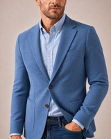 Indigo Blue Men's Handloom Mini Checkered Blazer