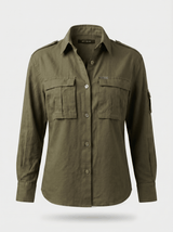 Women's Olive Military Shirt