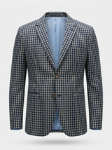 Men’s 100% Cotton Checkered Blazer