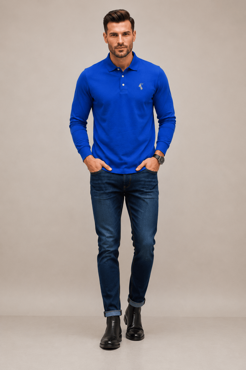 Bamboo long Sleeves Polo