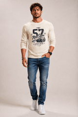 Men's Waffle Knit Graphic Thermal Tee