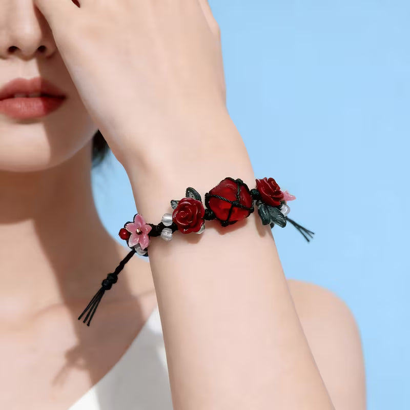 Bohemian Rose Bead Bracelet