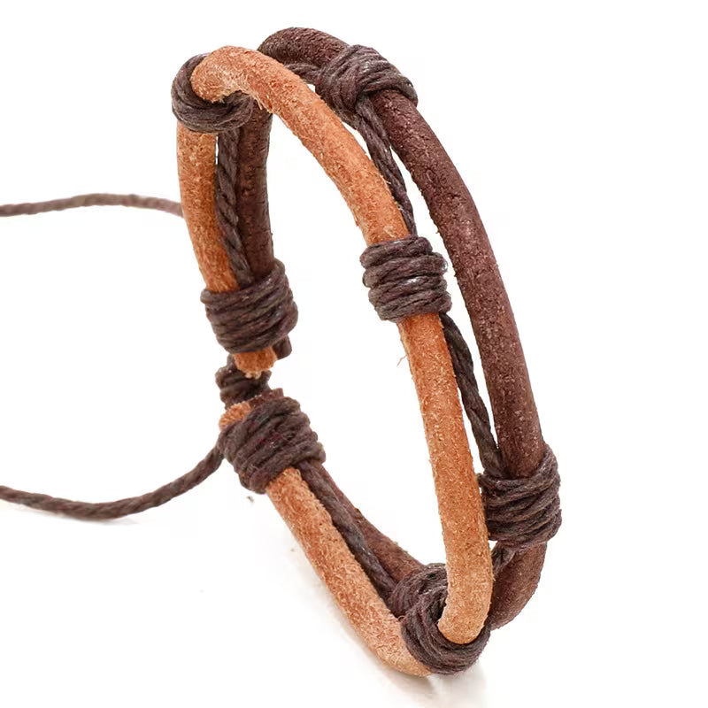 Handmade Vintage Faux Leather Bracelet
