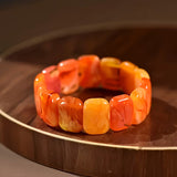 Natural Sunset Wax Bead Bracelet