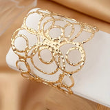 Vintage Hammered Open Cuff Bracelet