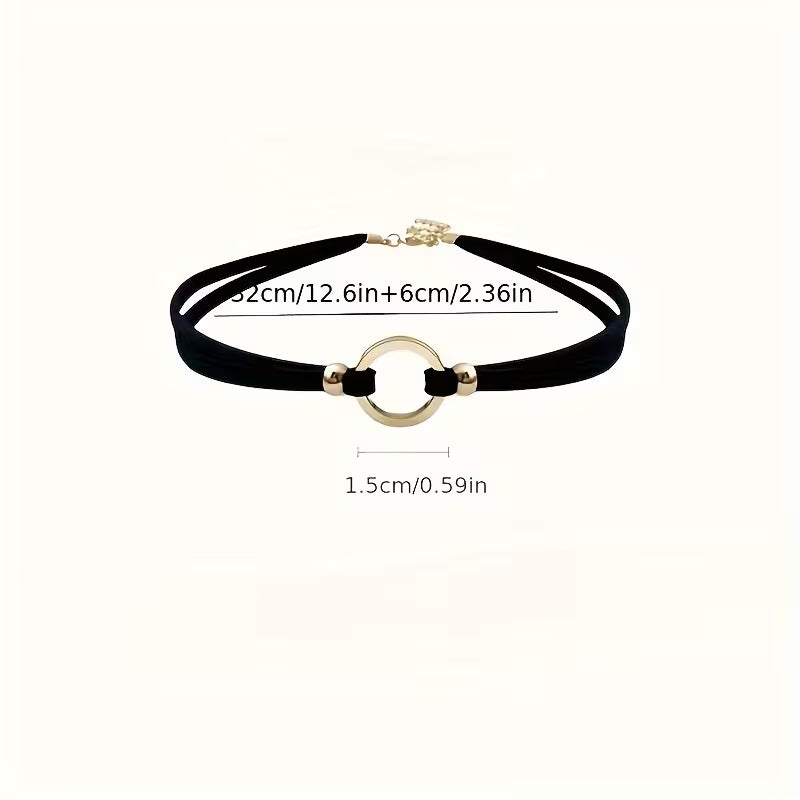 Adjustable Layered Velvet Gothic Choker