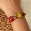 Colorful Ethnic Braided Ceramic Bead Bracelet