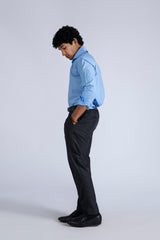 Exaggerated Collar Chambray Shirt