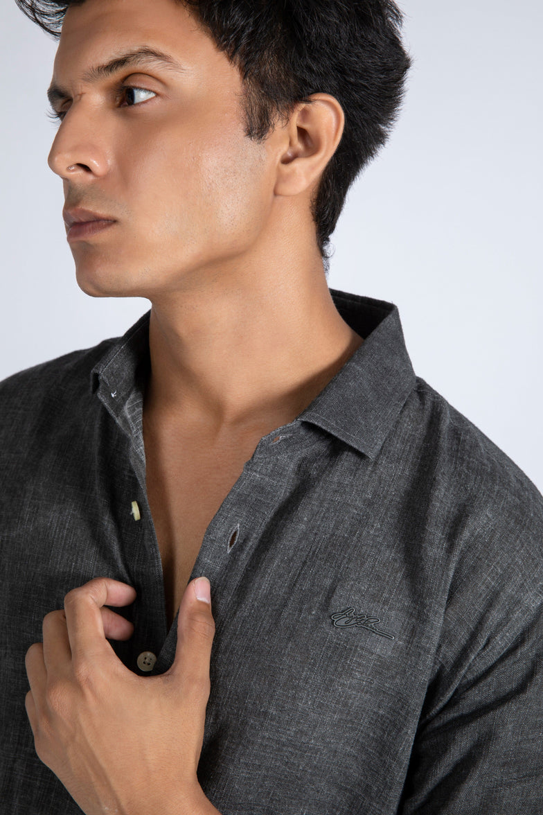 Spray Finished Linen Shirt