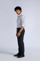 Banded Collar Linen Shirt