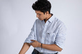 Linen Blend Striped Shirt