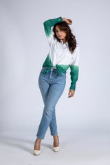 Dip Dye Linen Top
