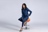 Hand Embroidery Denim Dress Top