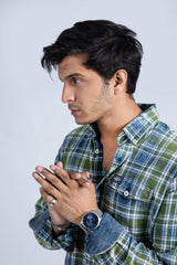Y/D Crinkled Handloom Shirt