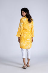 Puff Print Linen Top