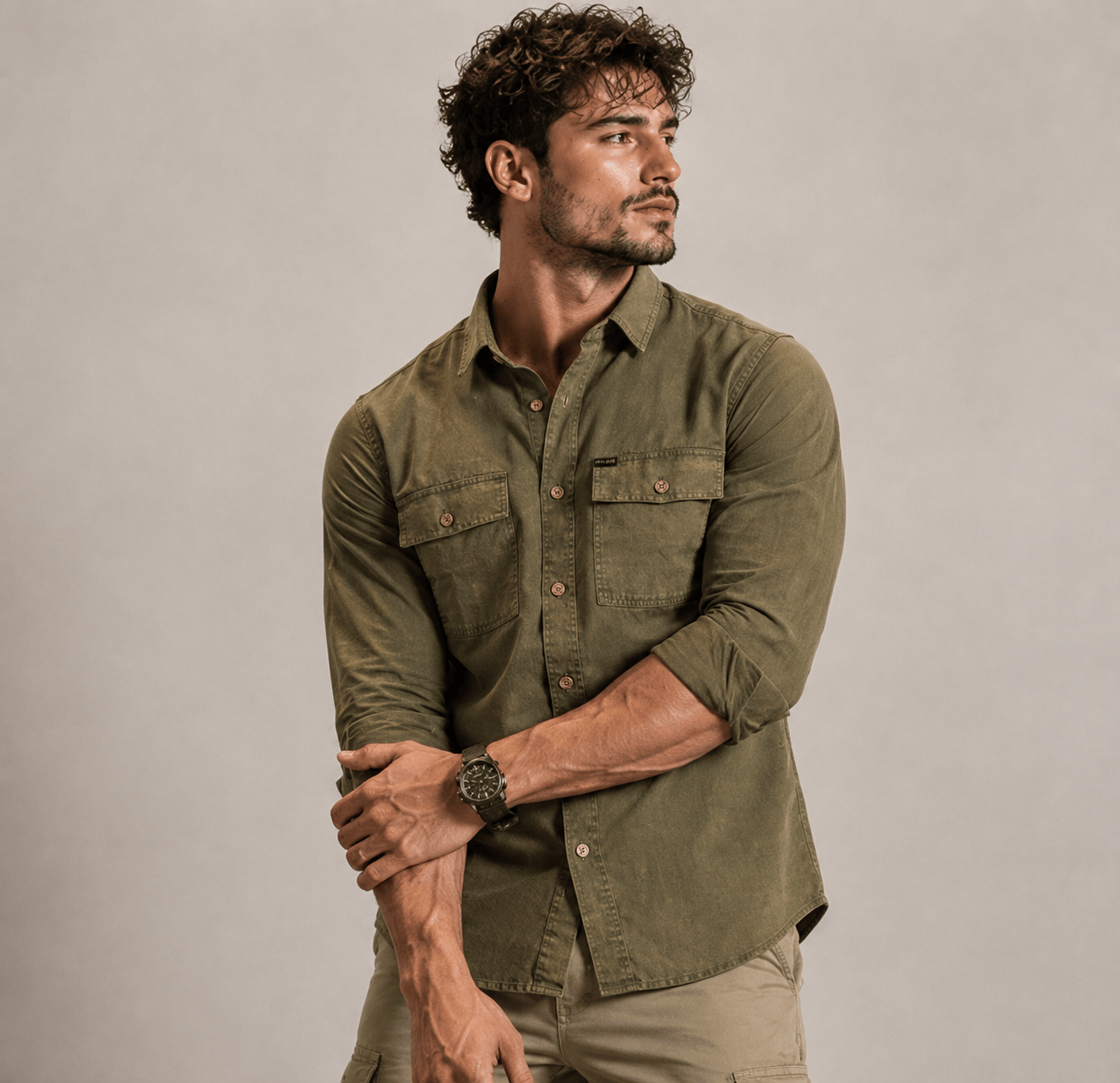 100% Cotton Twill Faded Shirt