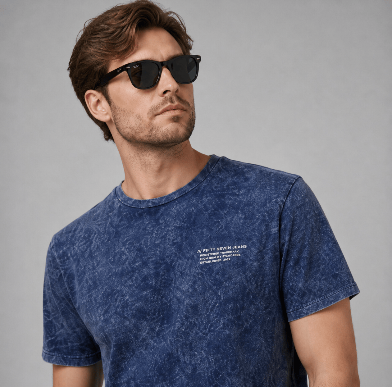 Men’s True Indigo 100% Cotton T-Shirt
