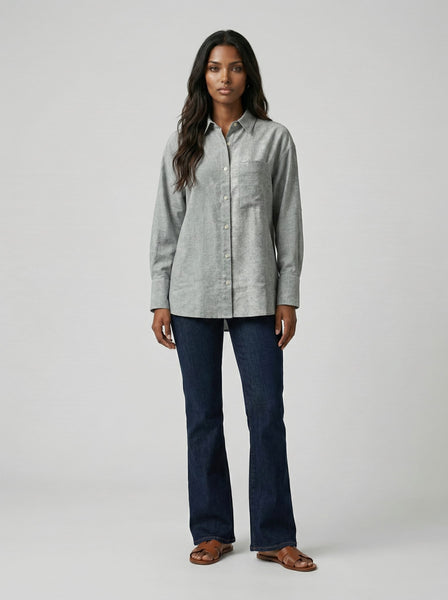 Heathered Linen loose Shirt