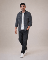 Men's Paper Cotton Carbon Wash Overshirt