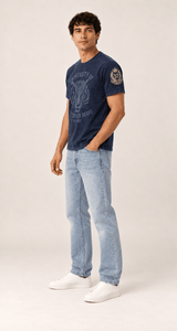 Men's 100% cotton True Denim Collegiate Tiger Tee