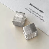 Geometric Square Brushed Design Fashionable Ear Cuffs