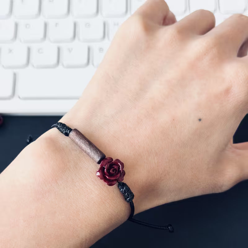 Minimalist Rose Bracelet & Necklace Set