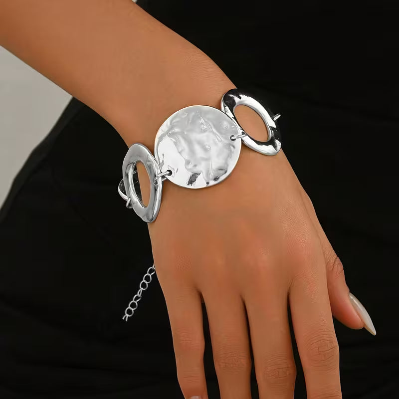 Geometric Hollow Metal Bracelet