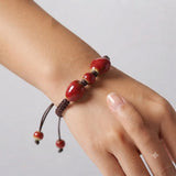 Handmade Boho Ceramic Heart Bracelet