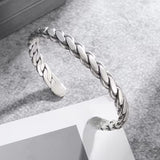 Men’s Vintage Woven Cuban Chain Bangle