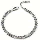 7mm Stainless Steel Cuban Anklet