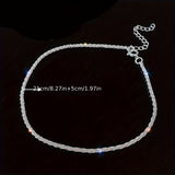 2pcs Simple Sparkling Anklet Set for Women
